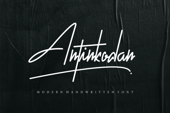 Antinkodan: Elevating Design with a Modern Handwritten Signature Font