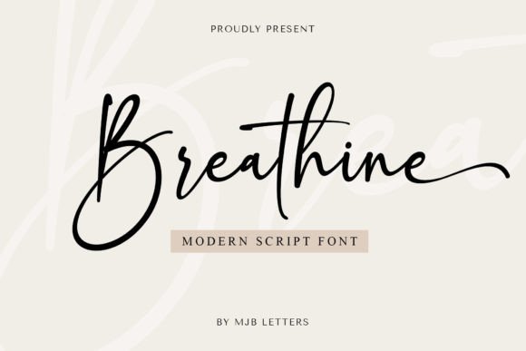 Breathine: Elevating Digital and Print Design with Elegant Script Typography