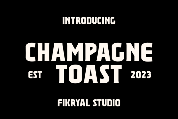 Champagne Toast: Elevating Design with Bold Serif Elegance