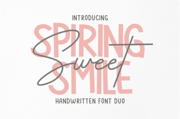 Spiring Smile Sweet: Elevating Brand Identity with a Versatile Handwritten Font Duo