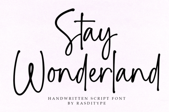 Stay Wonderland: Elevate Design with Handwritten Ligatures